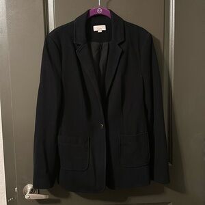 Loft black casual work jacket with gold buttons size 8